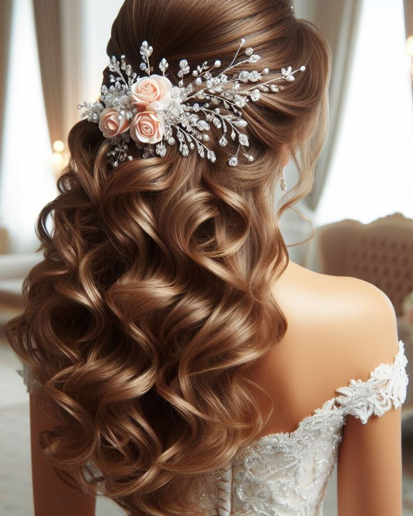 Bridal Hairstyle Accessories: Enhancing Your Wedding Hair | Pocoko A hairstyle that's a halo of happiness. On your wedding day, let your locks be the aura of your joy.
