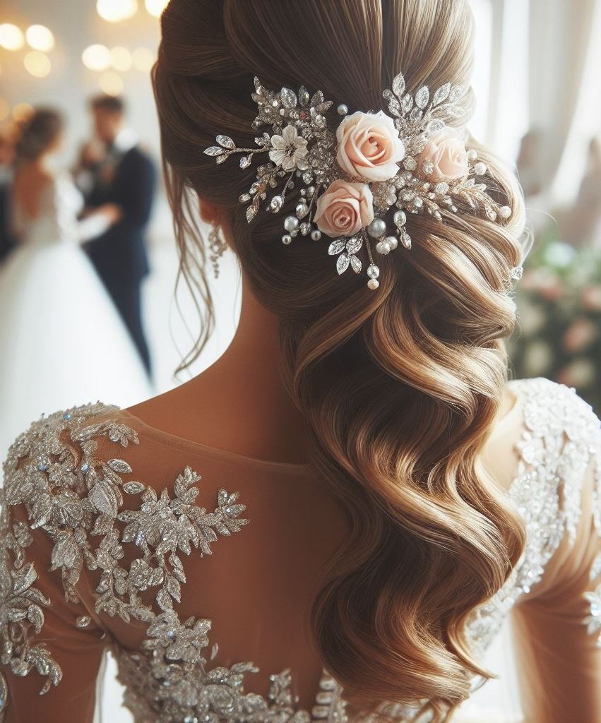Bridal Hairstyle Accessories: Enhancing Your Wedding Hair | Pocoko Flowing locks and love interwoven, your wedding hair is a sonnet of style. Let it sing the chorus of your union.