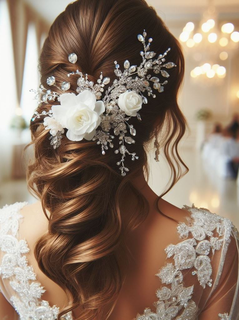 Bridal Hairstyle Accessories: Enhancing Your Wedding Hair | Pocoko An updo that's not just up, but uplifts the spirit. It's the height of bridal fashion and the peak of your love's celebration.