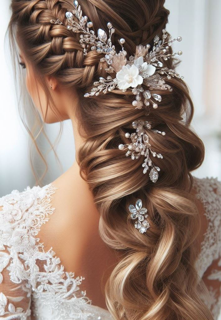 Bridal Hairstyle Accessories: Enhancing Your Wedding Hair | Pocoko The brushstrokes of your wedding hairstyle paint a picture of pure bliss. Let each strand tell a story of love's tender kiss.