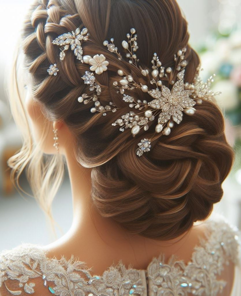 Bridal Hairstyle Accessories: Enhancing Your Wedding Hair | Pocoko Dance through your wedding with a hairstyle that sways like a melody. Let every movement be a note of timeless beauty.