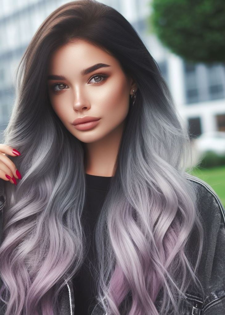 Hair Color Trends: Brassy Brunettes Beware! Cool Tones are Here | Pocoko 🌸 Lavender grey hair: because regular grey is just too mainstream. Be the unicorn you were born to be! 🦄