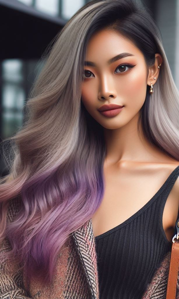 Hair Color Trends: Brassy Brunettes Beware! Cool Tones are Here | Pocoko 💜 When life gives you grey hair, add a touch of lavender and make it magical! 🧚♀️