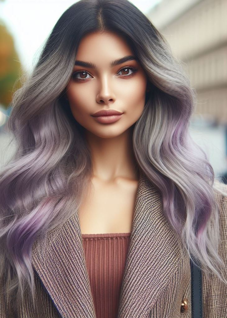 Hair Color Trends: Brassy Brunettes Beware! Cool Tones are Here | Pocoko 🌺 Lavender grey: the color combo that says ‘I’m sophisticated, but also a little bit whimsical.’ 🌟