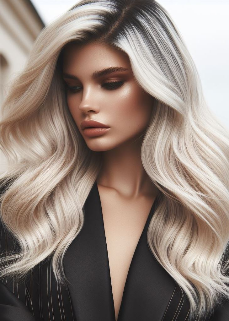 Hair Color Trends: Brassy Brunettes Beware! Cool Tones are Here | Pocoko Picasso would approve: buttercream base, platinum strokes. Your hair is the canvas, and the world is your gallery. 🎨