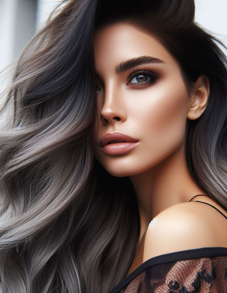 Hair Color Trends: Brassy Brunettes Beware! Cool Tones are Here | Pocoko “Moonstone Tresses”: When gray meets brown, it’s like moonstone reflecting lunar beams. This ethereal blend is perfect for moonlit strolls and whispered confessions.