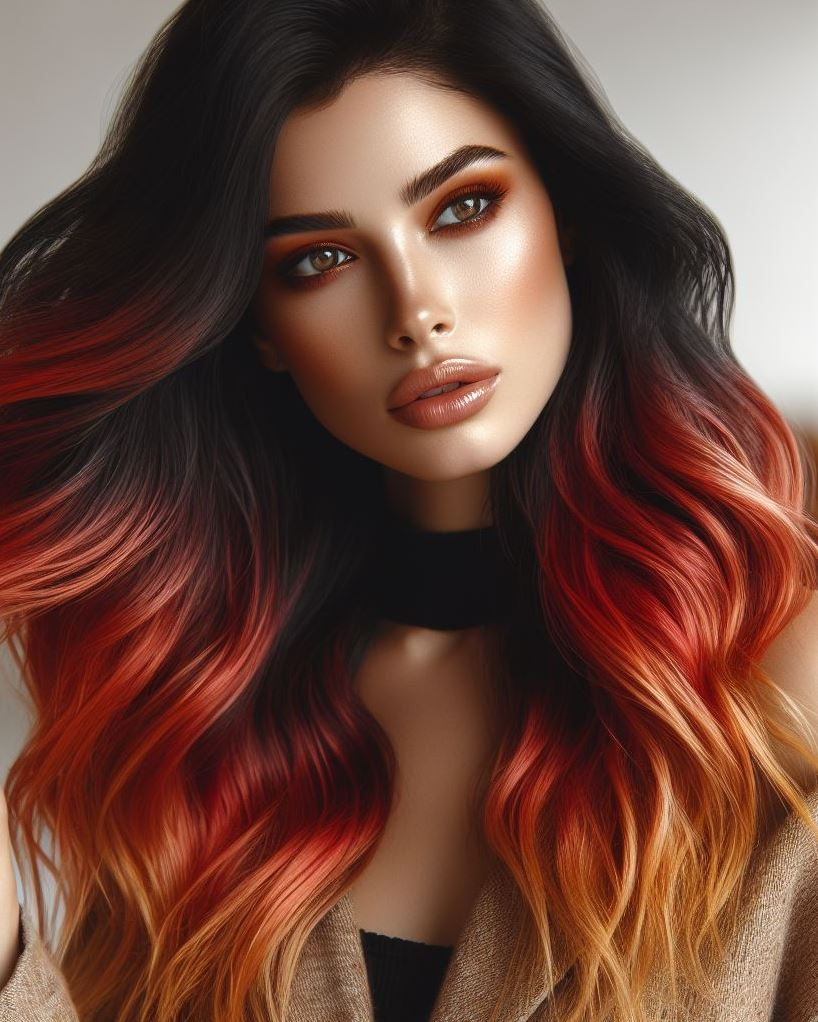 Hair Color Trends: Brassy Brunettes Beware! Cool Tones are Here | Pocoko Marigold Mirage: Channel the sunflower fields at dusk. With hints of orange and yellow, this hair color is like bottling up sunshine and sprinkling it through your locks.