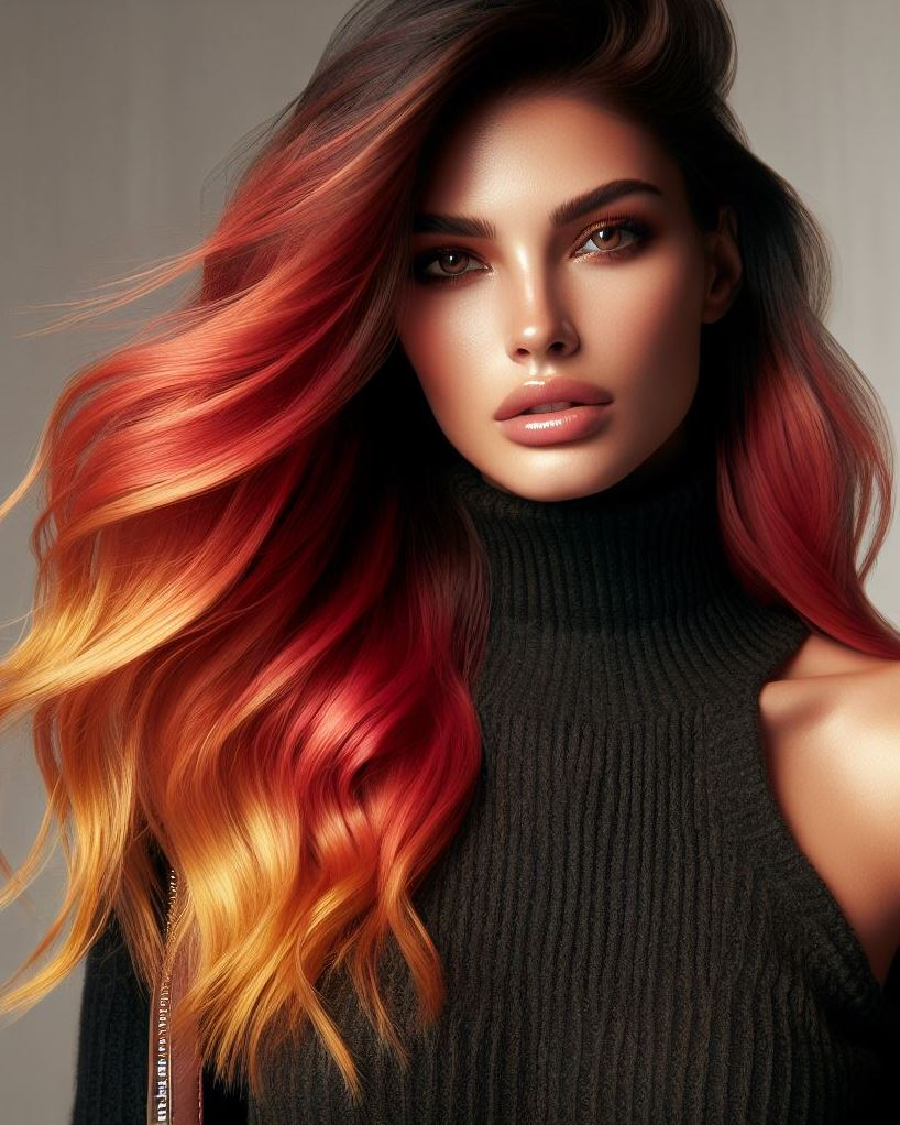 Hair Color Trends: Brassy Brunettes Beware! Cool Tones are Here | Pocoko Coral Twilight: Dive into the ocean of hues. Coral pink melts seamlessly into warm orange, creating a dreamy sunset effect. Perfect for those who love a touch of whimsy.