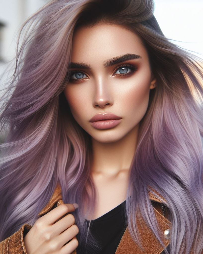 Hair Color Trends: Brassy Brunettes Beware! Cool Tones are Here | Pocoko Lilac Nebula: Your hair, a cosmic canvas. Lavender swirls meet lilac stars, creating a celestial masterpiece. It’s like having the Milky Way on your head.