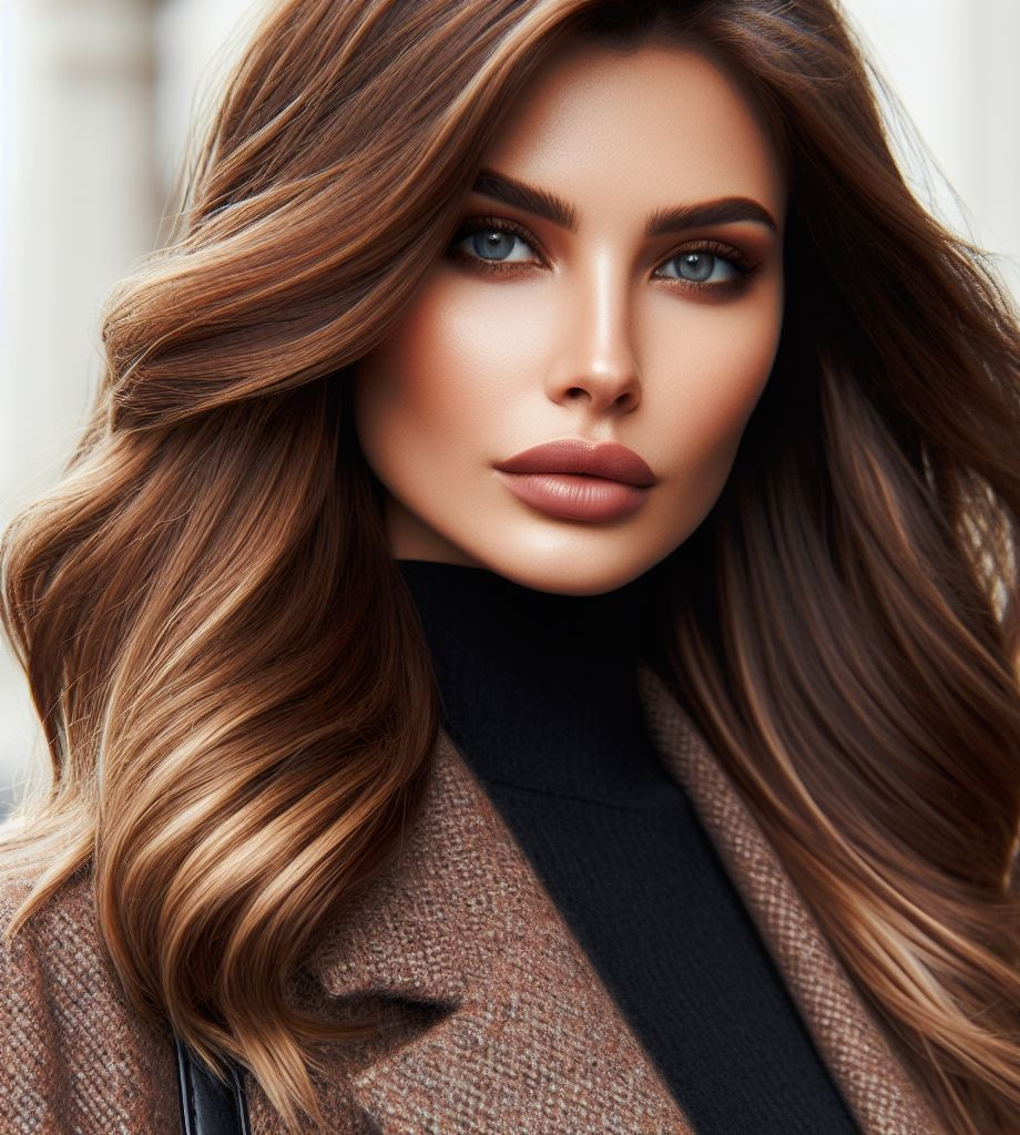 Hair Color Trends: Brassy Brunettes Beware! Cool Tones are Here | Pocoko “Golden Caramel Bliss”: This shade is like sipping a warm cup of caramel macchiato on a crisp fall morning. The brown base gets a boost from swirls of golden highlights, creating a mesmerizing blend that’s as rich as your favorite dessert.