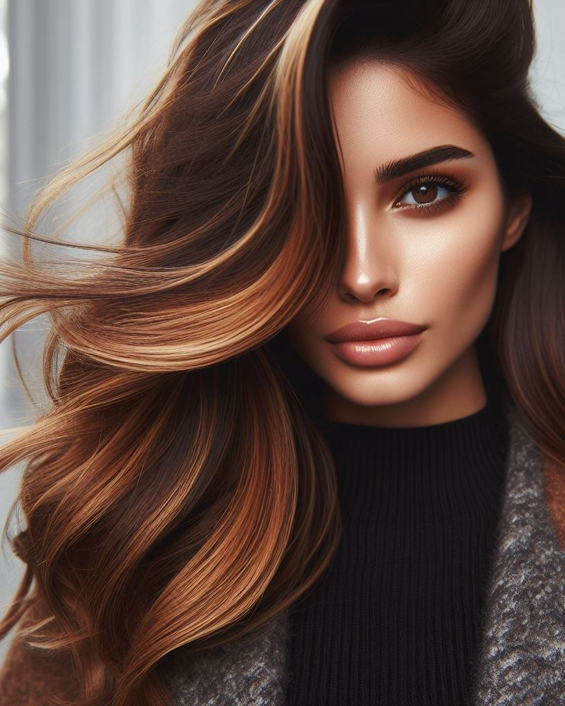 Hair Color Trends: Brassy Brunettes Beware! Cool Tones are Here | Pocoko “Sizzling Balayage Magic”: Who needs the sun when you’ve got balayage? These well-placed highlights give your strands that envious sun-kissed effect year-round. Low maintenance, high impact!
