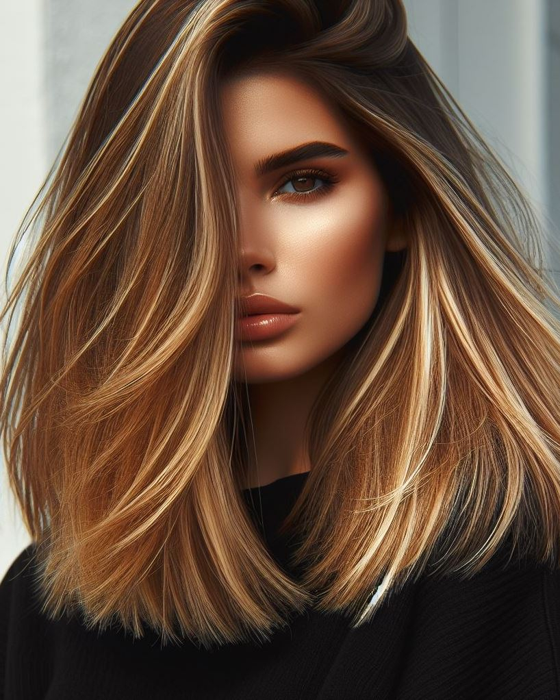 Hair Color Trends: Brassy Brunettes Beware! Cool Tones are Here | Pocoko “Toasted Marshmallow Glow”: This shade is like roasting marshmallows over a campfire. The honey base gets a touch of caramel lowlights, creating depth and dimension. Perfect for cozy sweater weather!