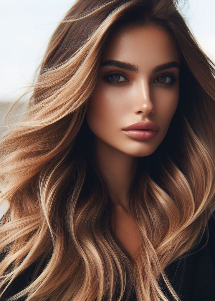 Hair Color Trends: Brassy Brunettes Beware! Cool Tones are Here | Pocoko “Butterscotch Elegance”: Picture a classic Hollywood starlet with her hair cascading in waves. That’s the vibe of butterscotch—a timeless blend of honey and caramel that whispers sophistication.