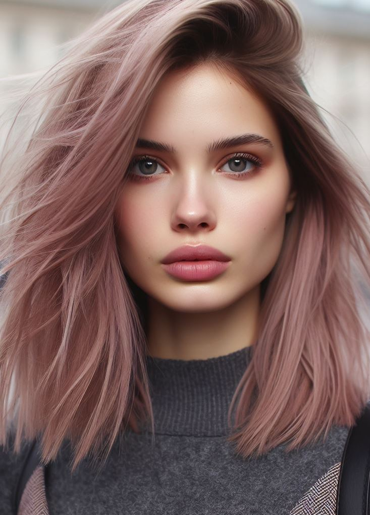 Hair Color Trends: Brassy Brunettes Beware! Cool Tones are Here | Pocoko Calling all brunettes! Pale rosy pink babylights are your low-maintenance ticket to dusty rose glory. Frame your face with a hint of color, and watch heads turn.