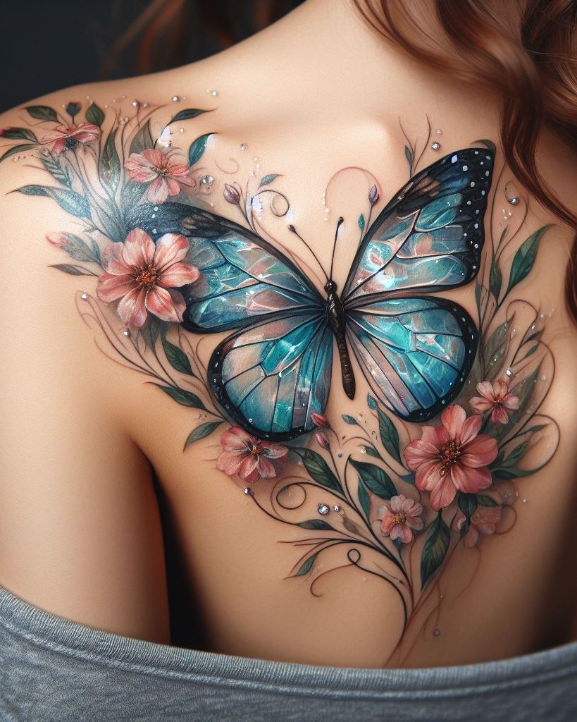Shoulder and Back Tattoos: Mastering the Art of Placement | Pocoko Why blend in when you can stand out with butterfly tattoos on your shoulder and back? These vibrant designs celebrate freedom and the beauty of transformation.