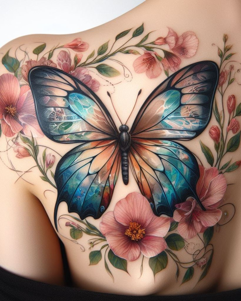 Shoulder and Back Tattoos: Mastering the Art of Placement | Pocoko Bring a burst of color and life to your shoulder and back with butterfly tattoos. These whimsical designs are perfect for anyone who believes in the power of transformation and the beauty of nature.