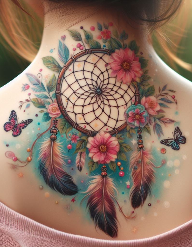 Shoulder and Back Tattoos: Mastering the Art of Placement | Pocoko Wear your dreams on your sleeve—literally! Dreamcatcher tattoos on your shoulder and back bring a sense of serenity and ward off the bad vibes in style.