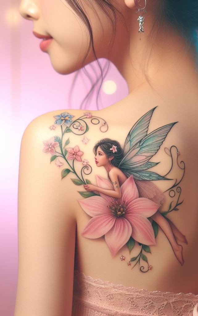 Shoulder and Back Tattoos: Mastering the Art of Placement | Pocoko Embrace your inner magic with fairy inspired shoulder and back tattoos. These enchanting designs capture the spirit of fantasy and whimsy, making your ink truly spellbinding.