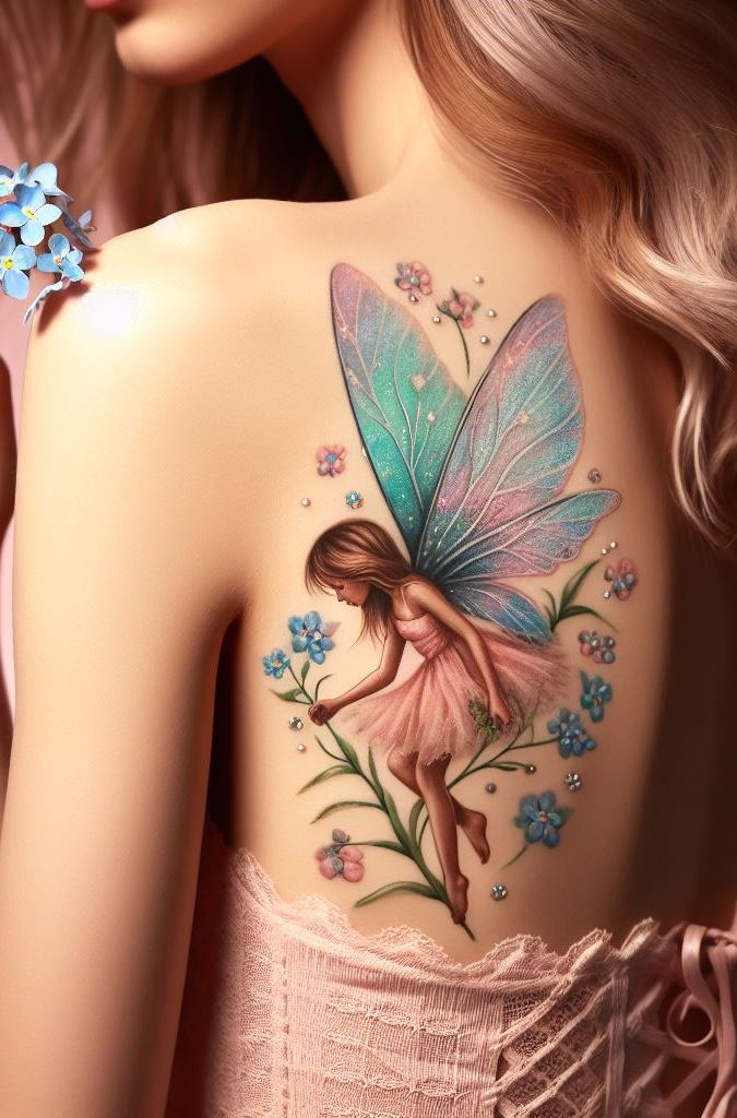 Shoulder and Back Tattoos: Mastering the Art of Placement | Pocoko Bring a little fantasy into your world with fairy inspired shoulder and back tattoos. These charming designs add a touch of enchantment and whimsy to your personal style.