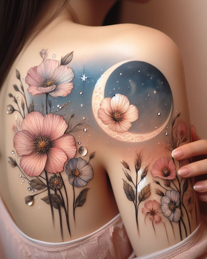 Shoulder and Back Tattoos: Mastering the Art of Placement | Pocoko Embrace the beauty of nature with fern and flowers inspired shoulder and back tattoos. These elegant designs bring the serene charm of the forest right to your skin.