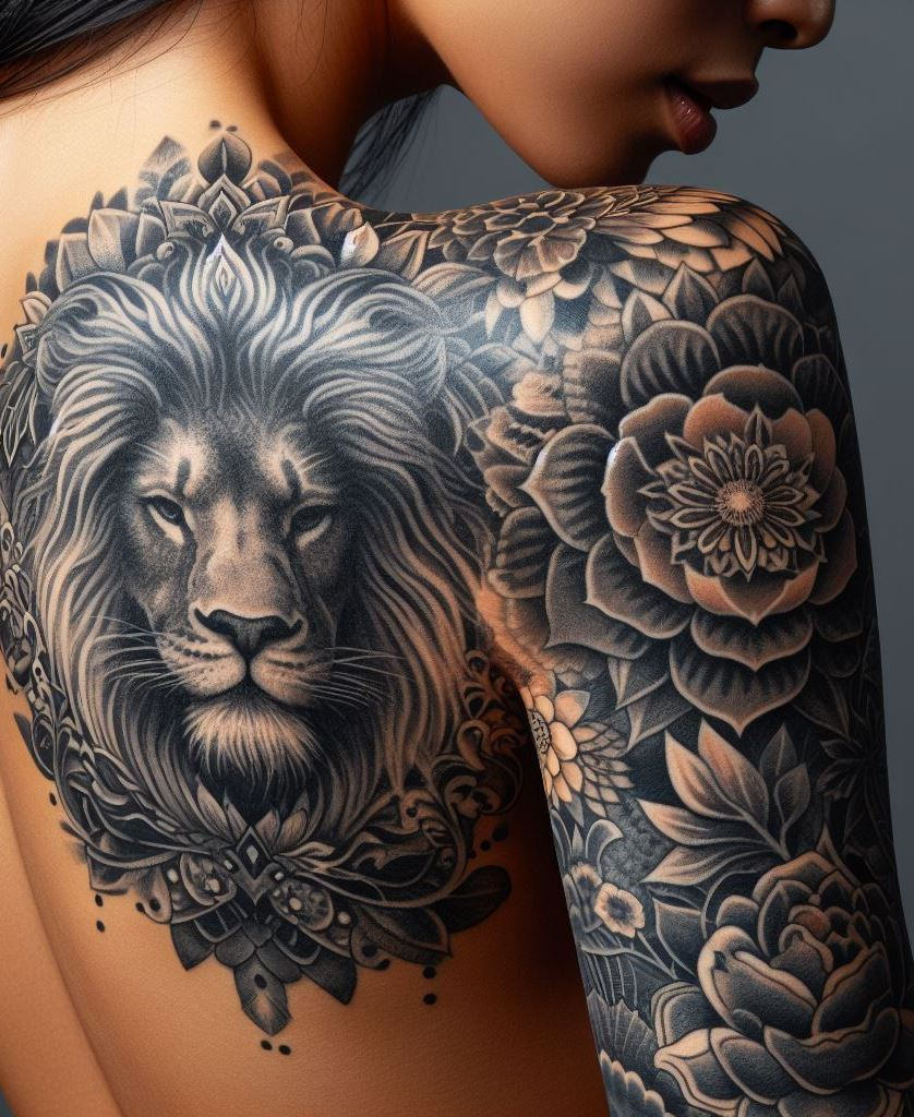 Shoulder and Back Tattoos: Mastering the Art of Placement | Pocoko Bloom beautifully with fern and flowers tattoos on your shoulder and back. These graceful designs capture the essence of nature’s splendor and tranquility.