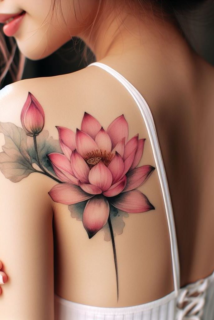 Shoulder and Back Tattoos: Mastering the Art of Placement | Pocoko Bring the garden to life on your skin with fern and flowers inspired shoulder and back tattoos. These delicate designs are a perfect blend of nature’s charm and personal expression.