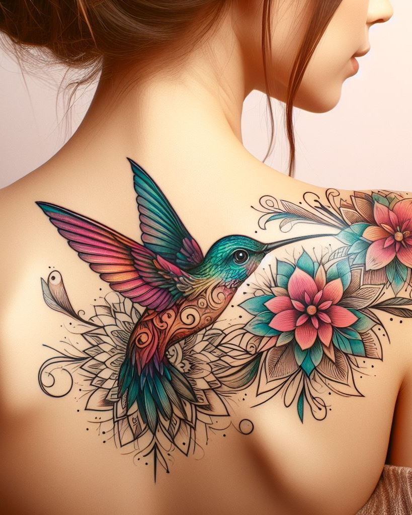 Shoulder and Back Tattoos: Mastering the Art of Placement | Pocoko Catch the essence of pure joy and speed with hummingbird inspired tattoos on your shoulder and back. Their lively, colorful presence adds a touch of magic and a dash of resilience to your ink collection.