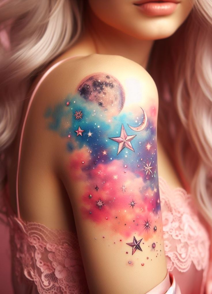 Galaxy-bound fairies: Their wings sparkle like supernovas, their hearts as vast as the cosmos.