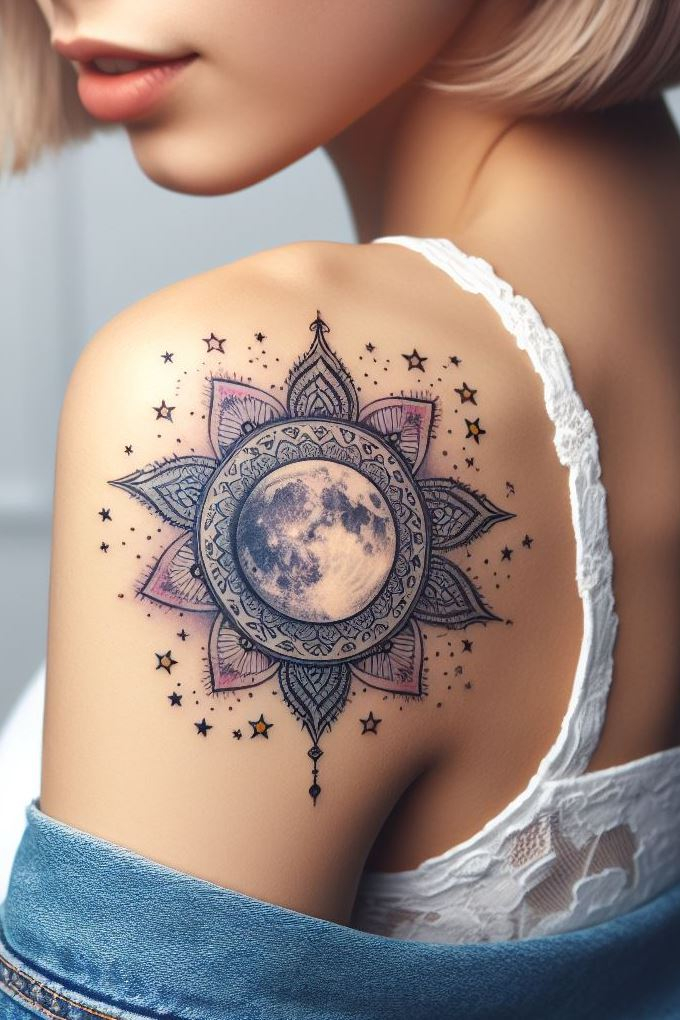Fairy tales meet lunar artistry. Imagine moon phases woven into delicate wings.