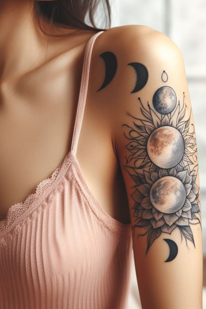 Tattoo idea: A moon fairy with lunar phases as her tiara. Regal and mystical.