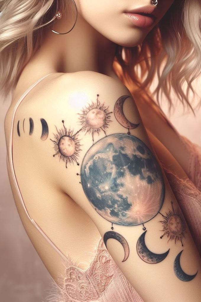 When moonlight dances with fairy dust, ink your skin with lunar enchantment.