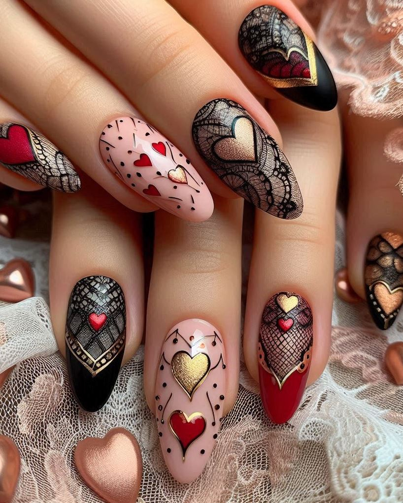 Black, red, and gold—because love deserves a touch of luxury.