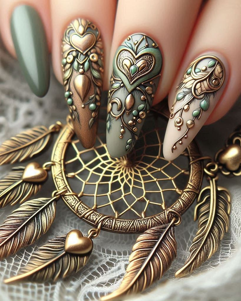 💖 Heartfelt Blooms: These floral-inspired nails are like a love letter to spring. Imagine daisies, roses, and tulips dancing on your fingertips!