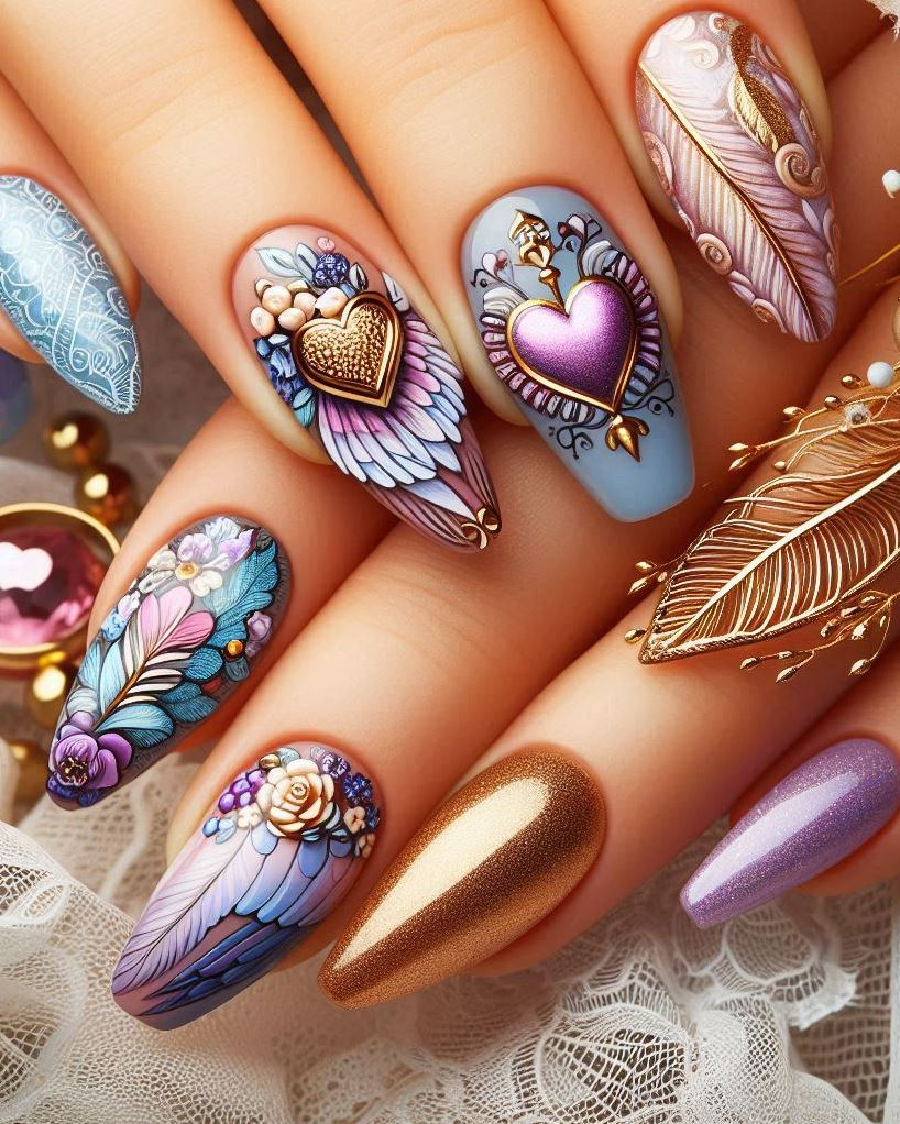 Twilight Sparkle: Royal blue glitter fades into violet tips. A magical transition.