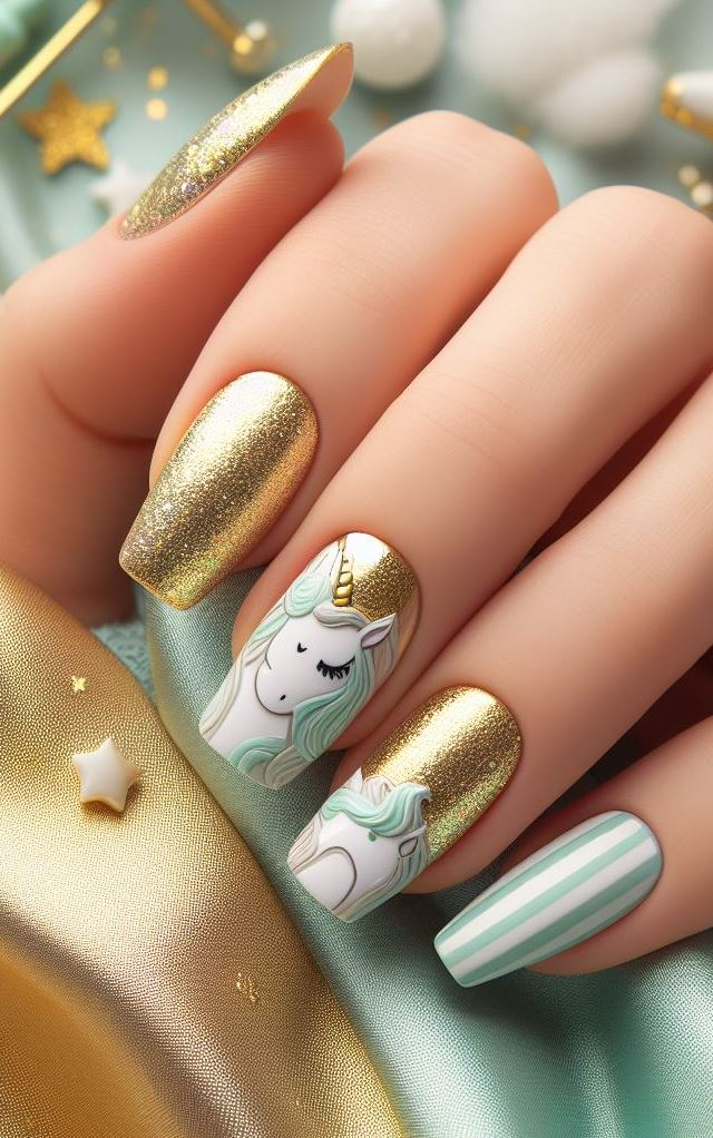 Want nails that truly stand out? These unicorn nail art ideas will have your fingers sparkling and stunning in no time. Turn heads and spread a little magic with every gesture!