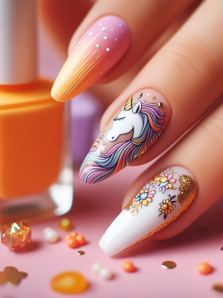 Nail your next look with unicorn nail art ideas that are all about the sparkle. Stunning and sure to turn heads, these designs will make you believe in magic at your fingertips.