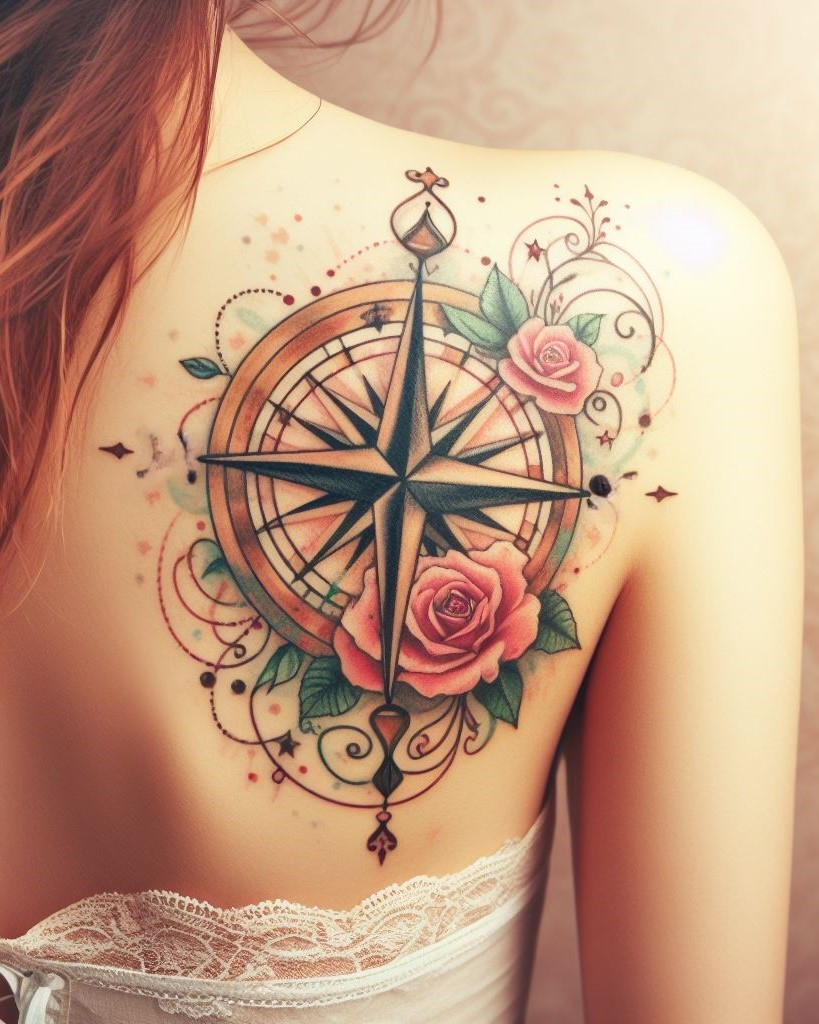 Shoulder and Back Tattoos: Mastering the Art of Placement | Pocoko Find your true north with a compass tattoo on your shoulder and back. These intricate designs symbolize guidance and adventure, ensuring you always stay on course.