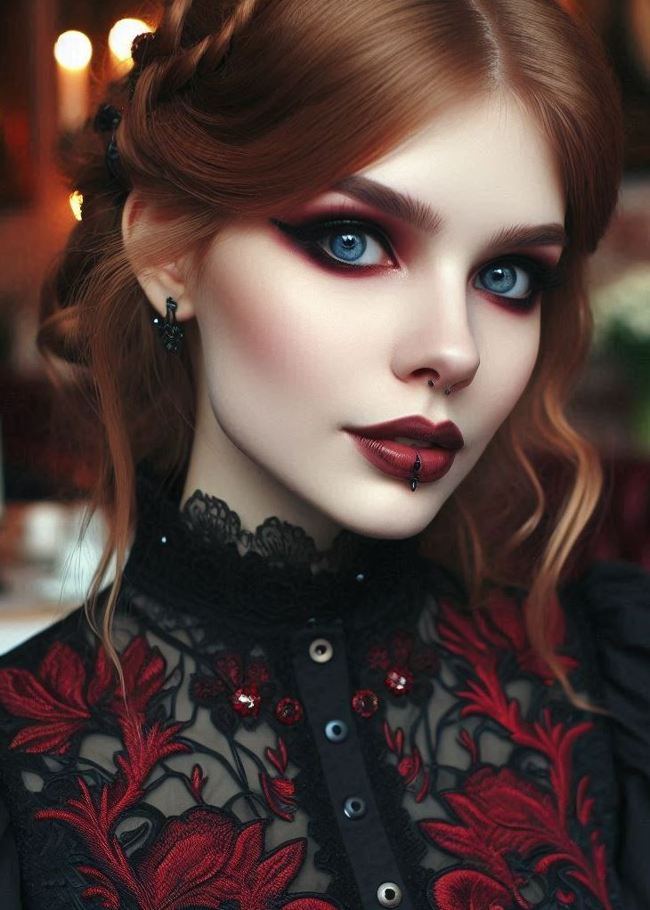 Embrace the beauty of monochrome makeup with a gothic twist. Use various shades of grey for your eyes, lips, and even blush to create a captivating and cohesive look.