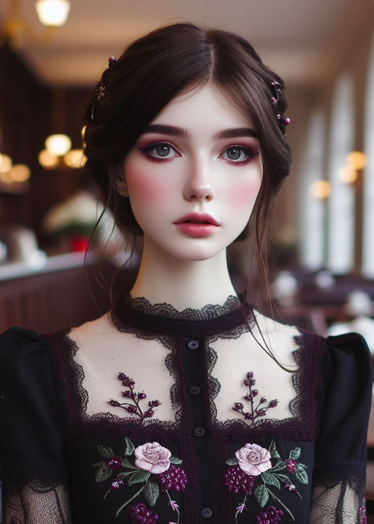 Gothic Accents for a Cohesive Look: Elevate your gothic makeup by incorporating subtle gothic accents beyond your lips and eyes. Use a touch of dark blush or a hint of grey eyeshadow on your temples for a cohesive and hauntingly beautiful look.
