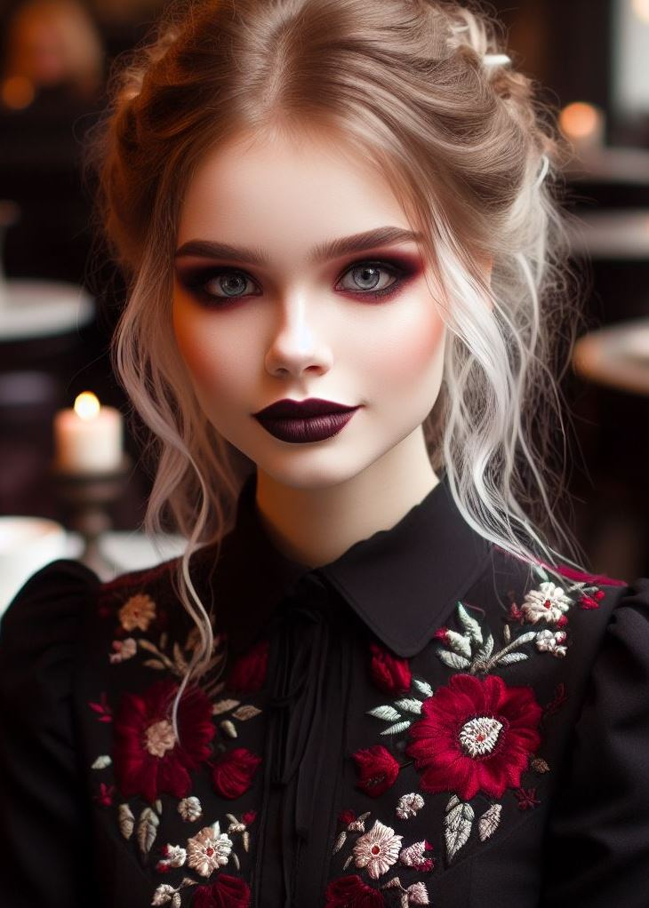 A Touch of the Supernatural: Gothic Makeup with Glowing Accents: Incorporate a touch of the supernatural into your gothic look. Use a touch of white or blue highlighter on your inner corners or under your brow bone to create a subtle, ethereal glow that adds a touch of otherworldly mystique.