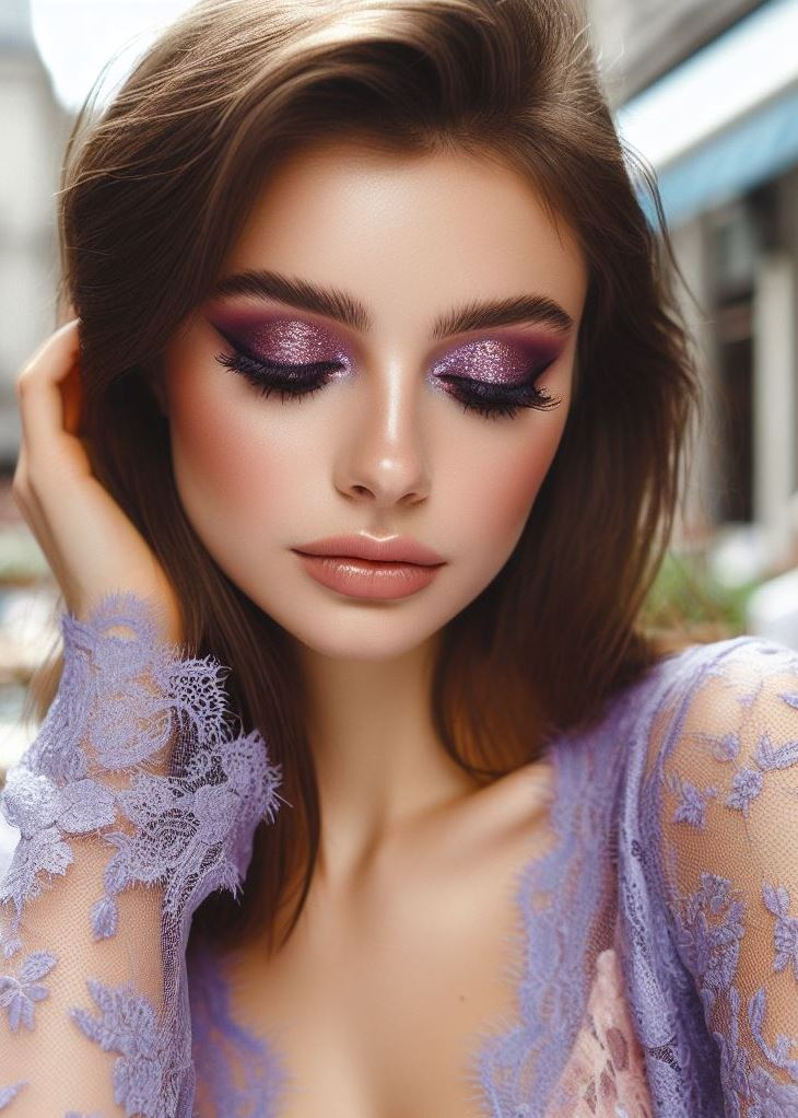 Galaxy Gaze: Embrace the cosmos with a blend of brown eyeshadows to create a smoky base and a touch of shimmery purple and blue to evoke a starry night sky. This mesmerizing look is perfect for those who love space-inspired makeup.