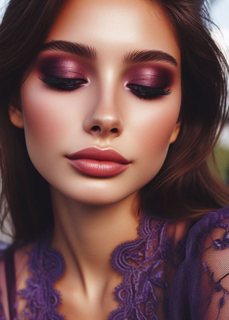 Subtle Smoke: Opt for a softer take on the smokey eye with a light brown eyeshadow in the crease and a blend of sheer purple eyeshadow on the lid. This is perfect for an everyday look that adds a touch of definition and depth.