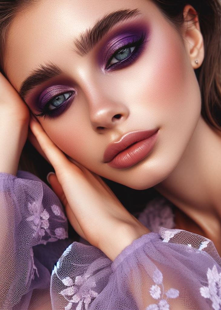 Smoky with a Twist: Give your classic smoky eye a twist with a pop of purple eyeshadow in the outer corner for a touch of intrigue and depth.