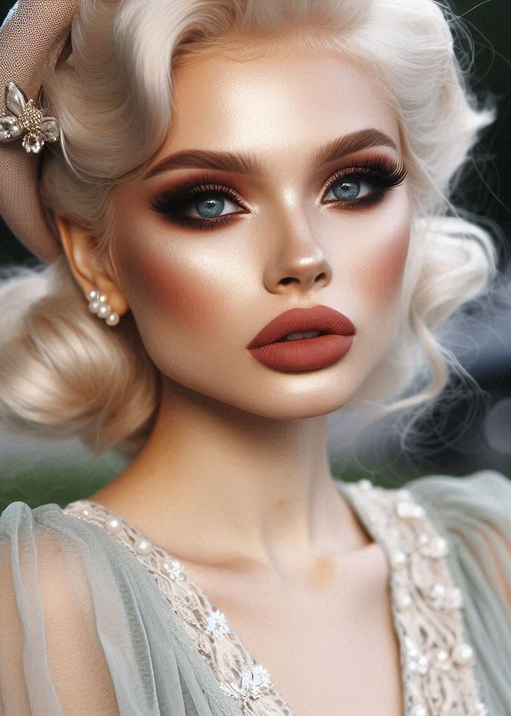 Take a Parisian Stroll with a French Girl Retro Look: Effortless beauty defines the French girl retro look. Think minimal makeup with a focus on healthy, glowing skin, a touch of mascara, and a barely-there pink lip tint.