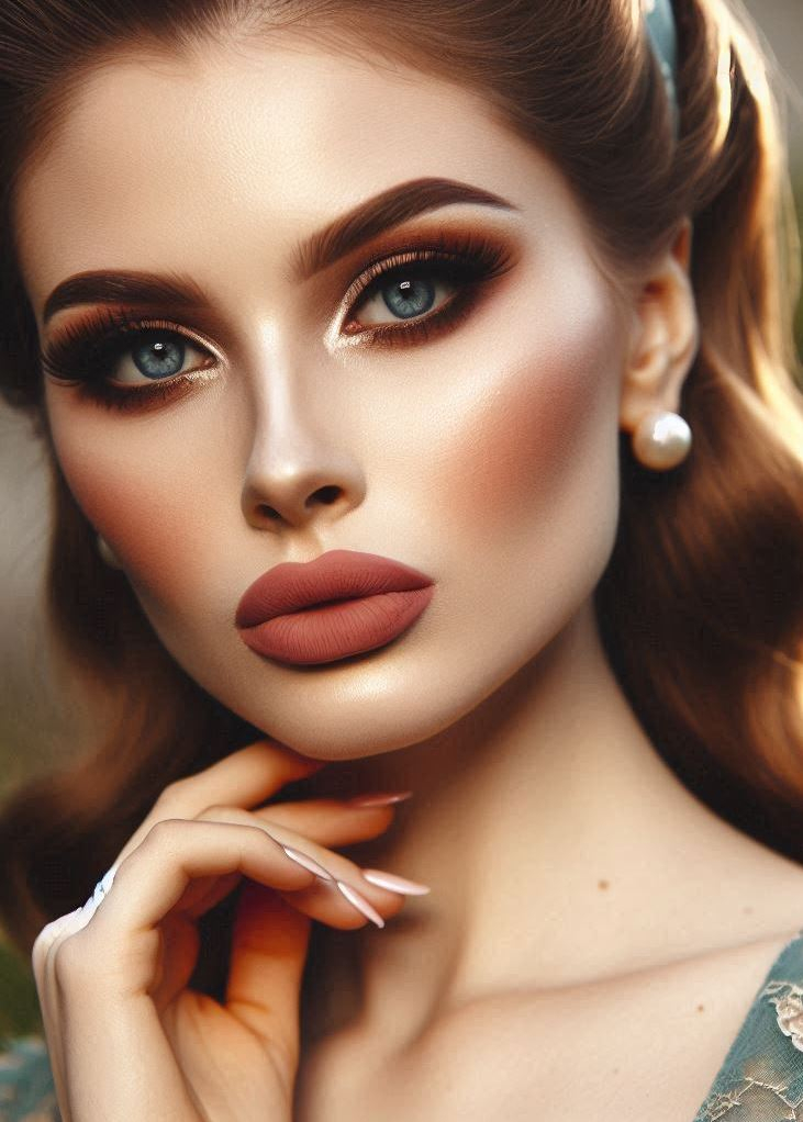 Embrace the Classic with a Golden Age of Hollywood Retro Look: Recreate the silver screen glamour of the Golden Age of Hollywood with a retro makeup look. Think flawless porcelain skin, defined brows, sharp winged eyeliner, and a classic red lip for a timeless and elegant look.
