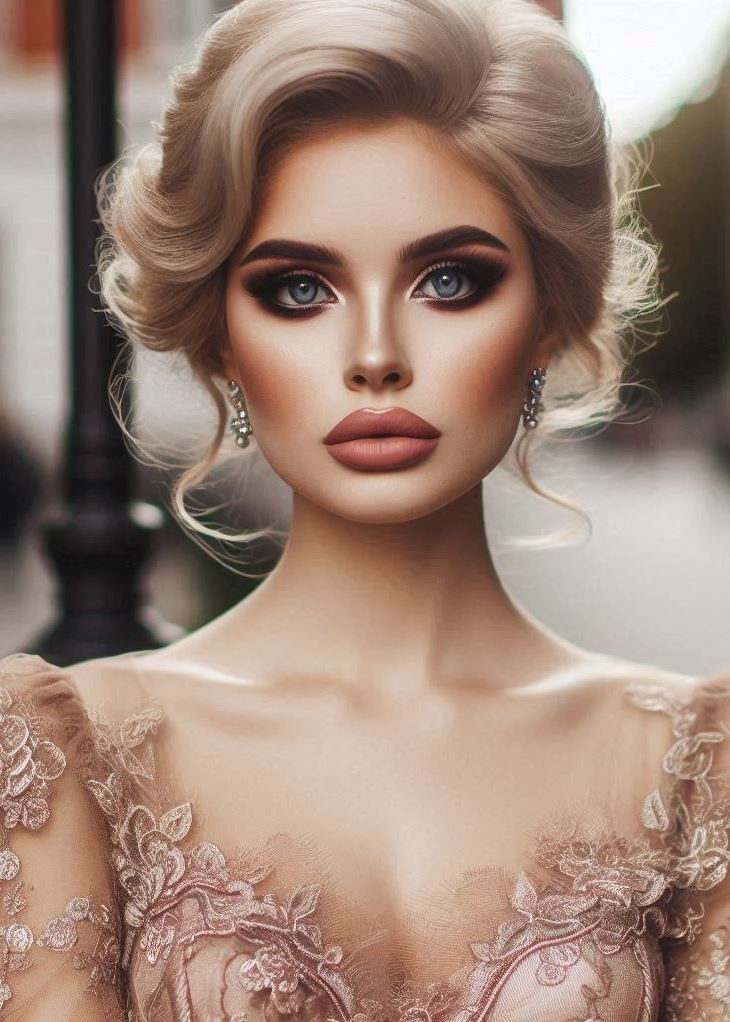 Vintage Glam with Glitter: Add a touch of sparkle to your retro makeup look. Apply a subtle layer of glitter to your eyelids or lips for a touch of vintage Hollywood glam.