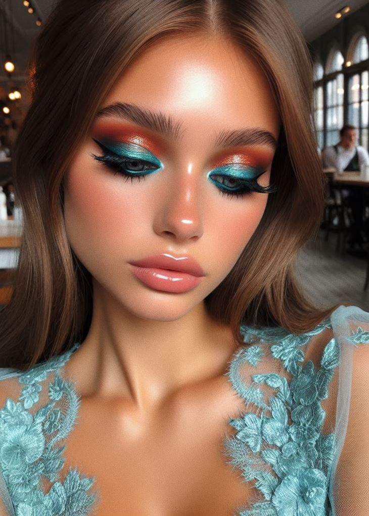 Aquamarine And Brown Eyeshadow: A Surprisingly Easy Smokey Eye | Pocoko Blend aquamarine and caramel for a beachy glow. Sun-kissed vibes, even when itβs cloudy! βοΈπ