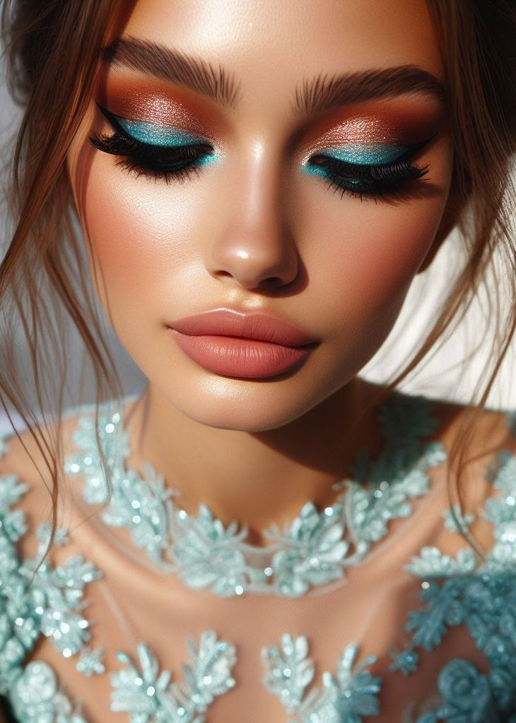 Aquamarine And Brown Eyeshadow: A Surprisingly Easy Smokey Eye | Pocoko Aquamarine vibes meet rich cocoa β like a beach vacation with a side of chocolate! ππ«