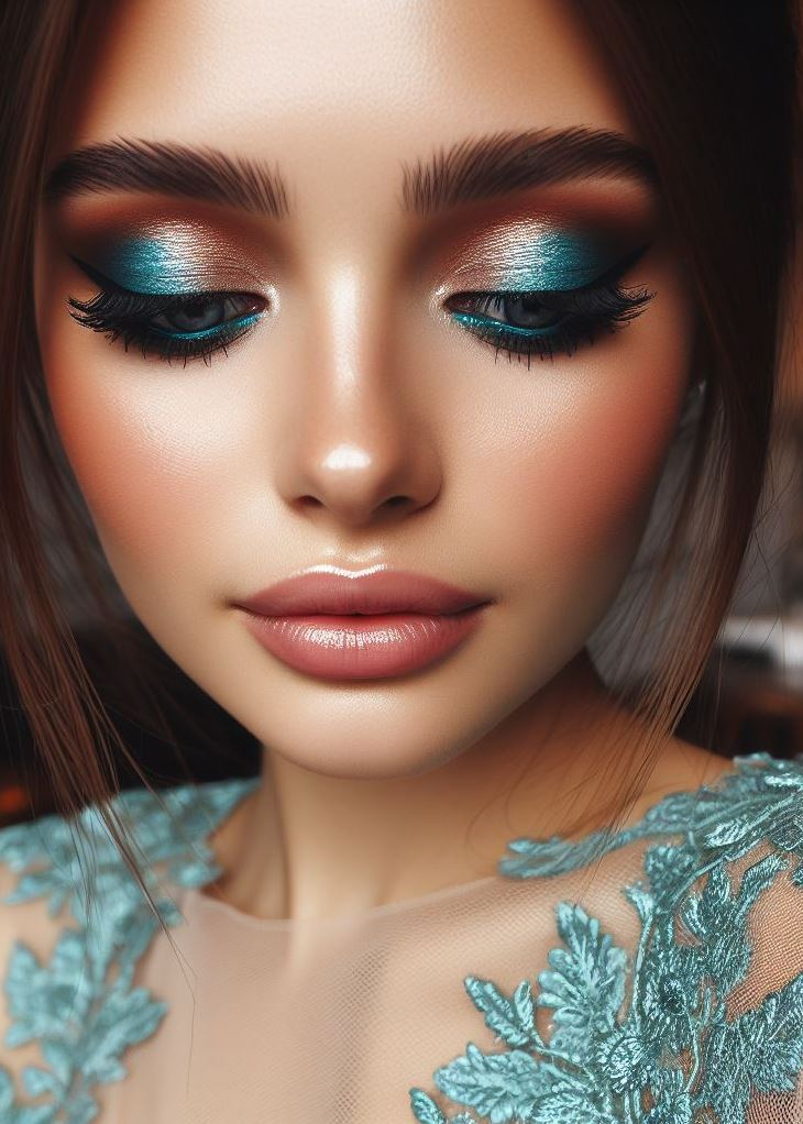 Aquamarine And Brown Eyeshadow: A Surprisingly Easy Smokey Eye | Pocoko Aquamarine shimmer on the lid, cocoa matte in the crease β a recipe for eye-catching beauty! ππ«