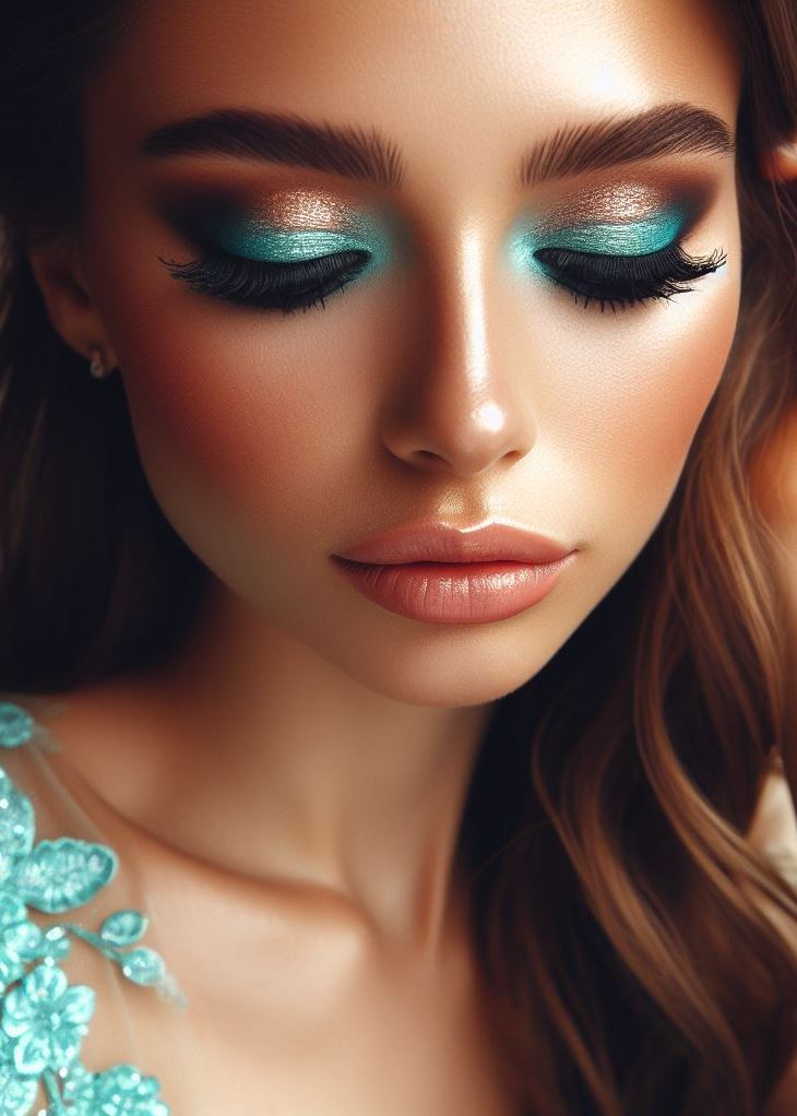 Aquamarine And Brown Eyeshadow: A Surprisingly Easy Smokey Eye | Pocoko Aquamarine waterline paired with a rich espresso smoky eye. Itβs like coffee by the sea! βπ